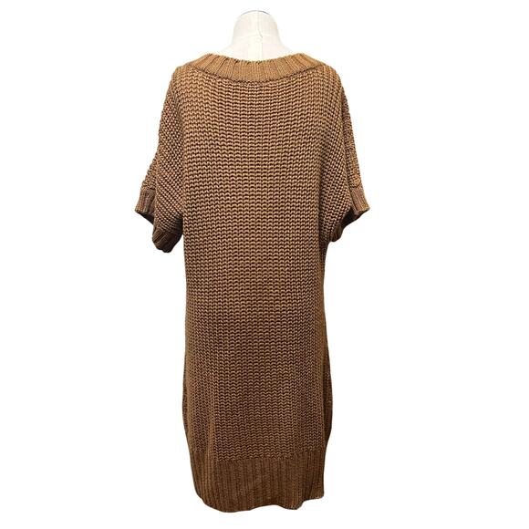 Soft Surroundings Womens Brown Wool Blend Chunky Knit Tunic Sweater Dress Sz XL - Picture 7 of 14
